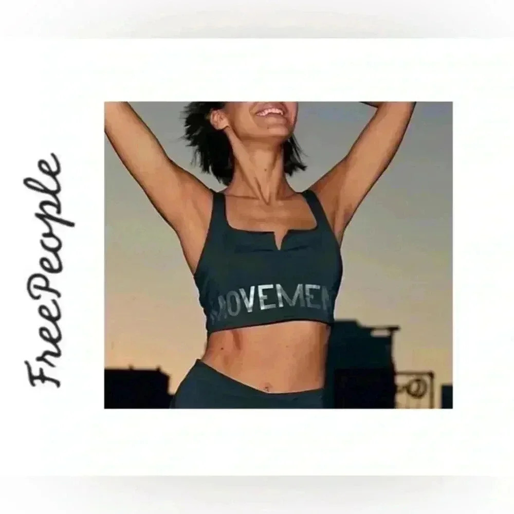🆕 Free People Movement Iridescent Graphic Sports Bra S🆕